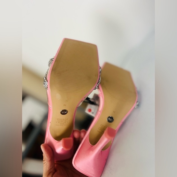 Zara rhinestone Vinyl high heel sandals 1324/010 size 36 - Picture 8 of 15